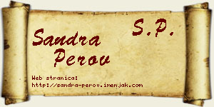 Sandra Perov vizit kartica